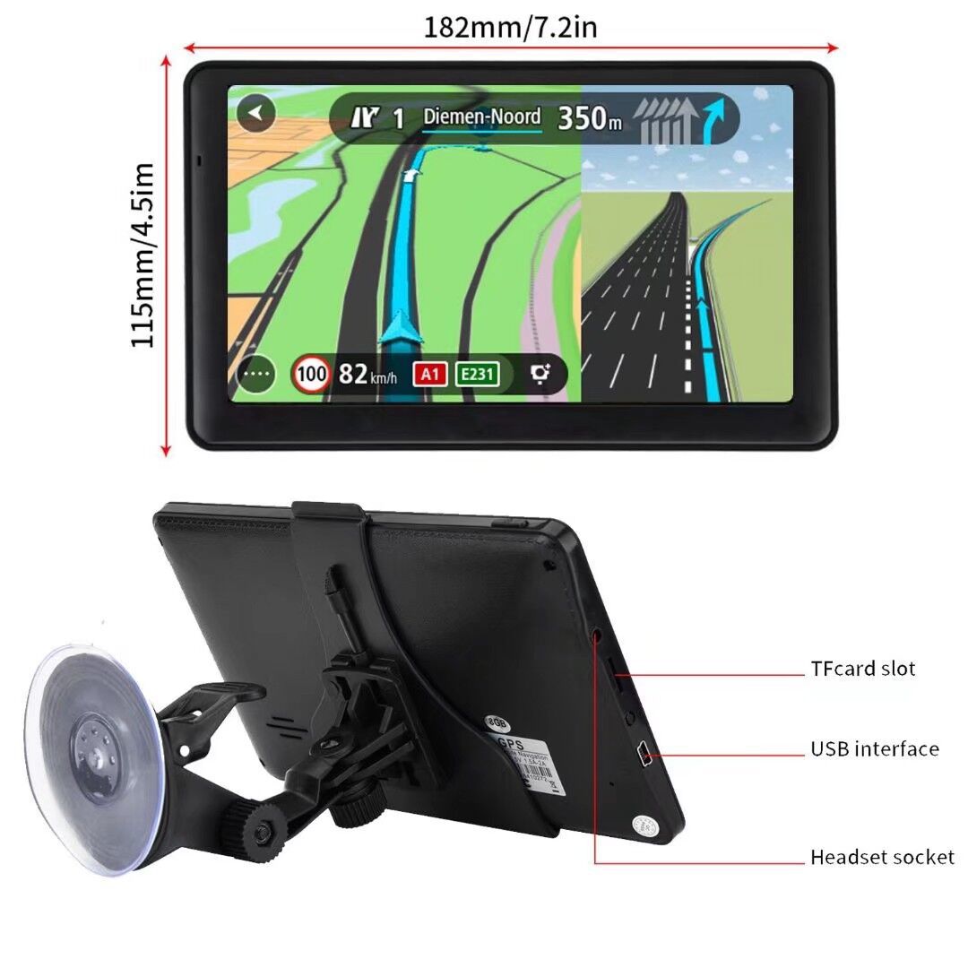New Model Cross-Border 7inch Gps Navigator Portable Car Navigation Device with Multi-Country Maps for Japan