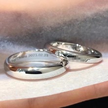 卡家925银签名戒指1895戒指方款圆款镶钻CNC厚镀18K男女情侣对戒