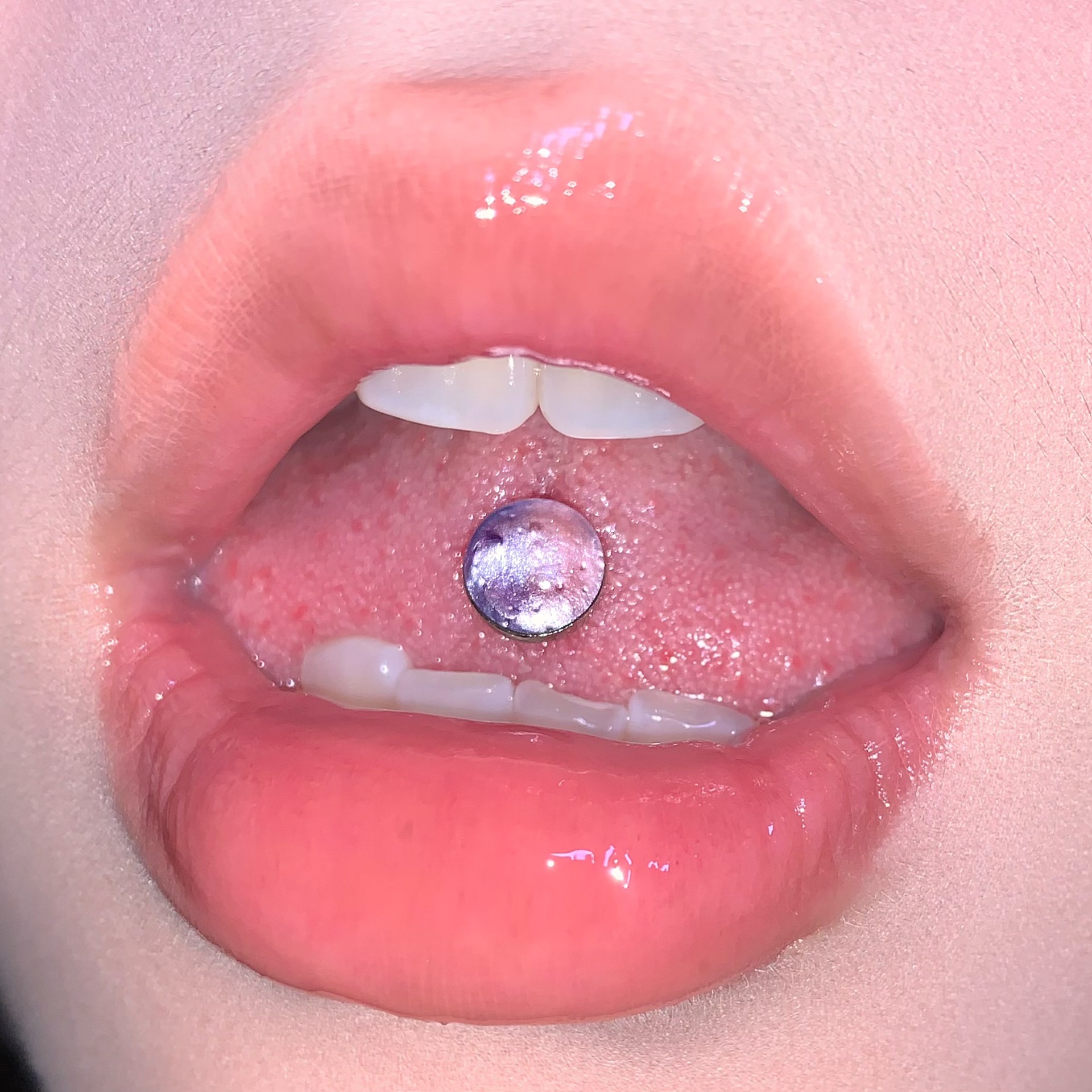 Gradient Tongue Barbell 316L Surgical Steel External Thread Tongue Ring Piercing Jewelry for Women Men detail image 8