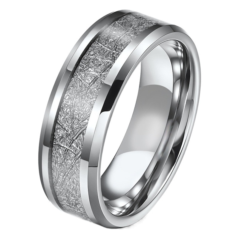 Europe and the United States cross-border temperament trend titanium steel ring men's rime grain glue stainless steel ring manufacturers wholesale