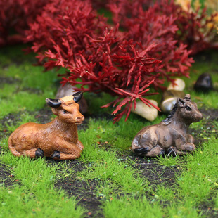 Micro landscape decorations fleshy Moss creative cute animal horse manufacturers wholesale resin simulation cattle small ornaments