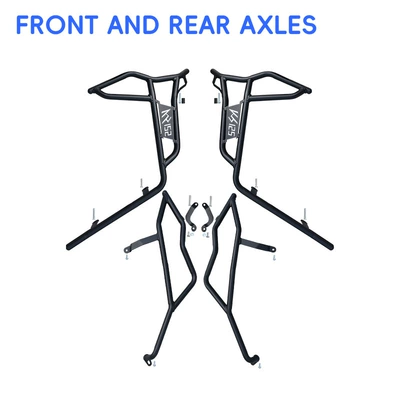 and rear exhaust pipe bumpers, Motorcycle bumper - black-carbon-steel-front-bumper-rear-bumper