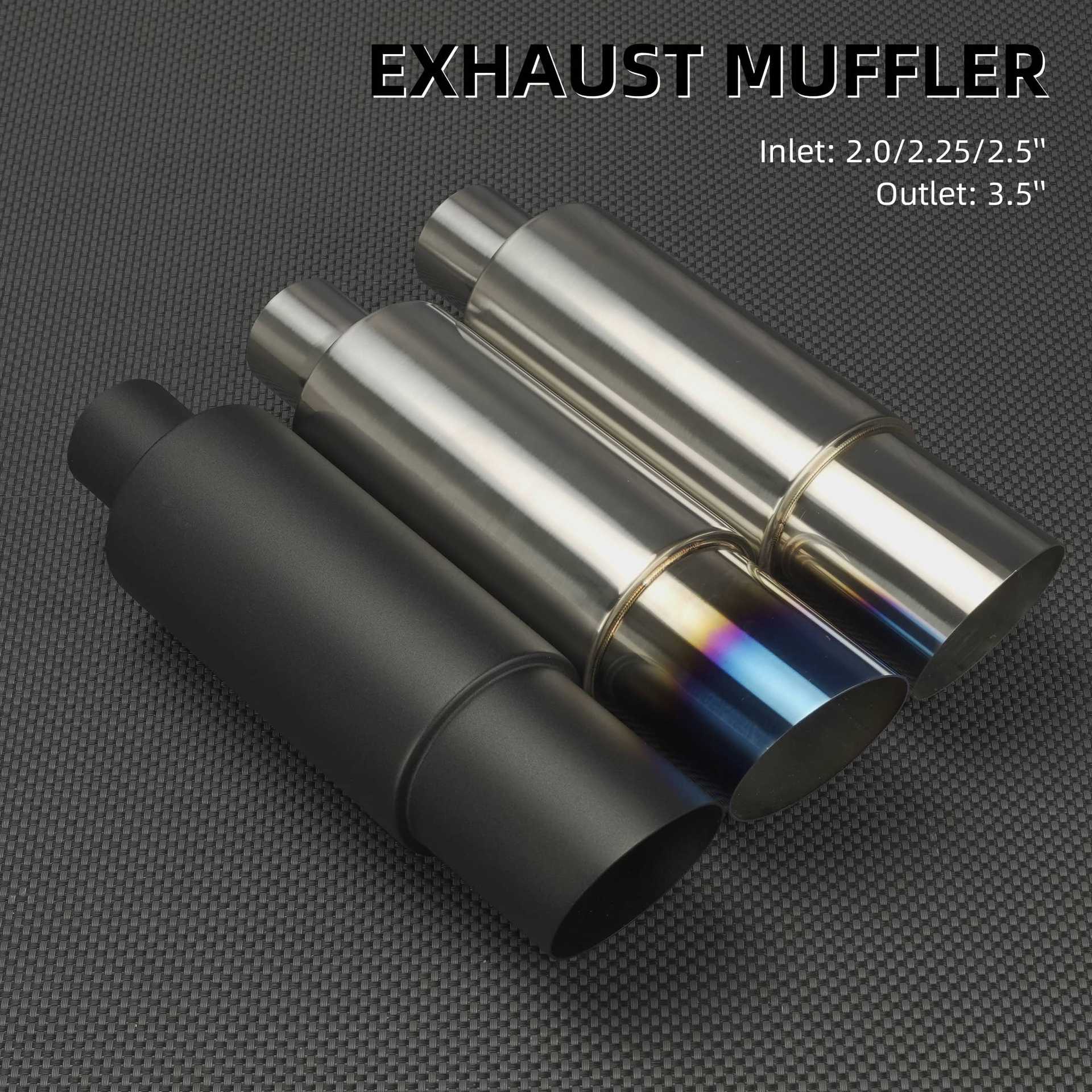 Car exhaust pipe modification direct exhaust silencer N1 style universal stainless steel tail drum 51 57 63MM