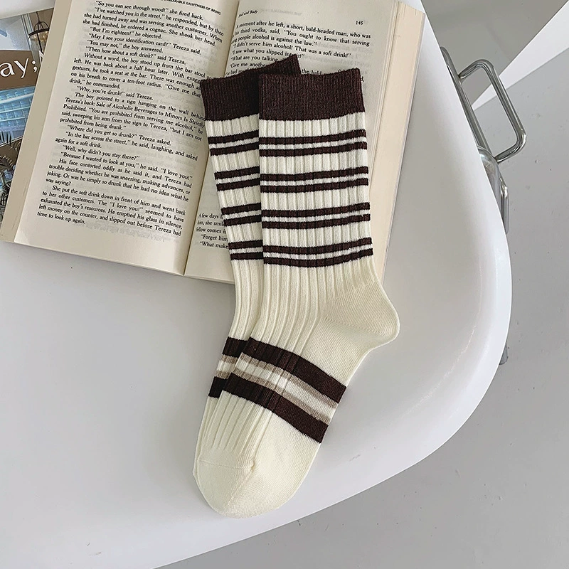 Тайд/ Tide, демисезонные cotton спортивные носки для колена, средняя длина, корейский стиль