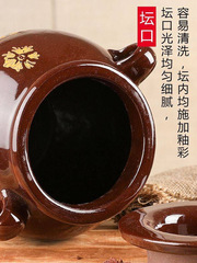 2F裝豬油罐家用耐高溫陶瓷油罐子帶蓋土陶裝油容器廚房大號泡菜罈