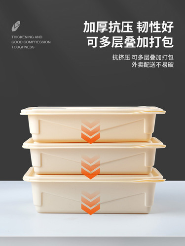 Biodegradable lunch box disposable lunch box corn starch bowl environmentally friendly takeaway packaging box lunch box with lid