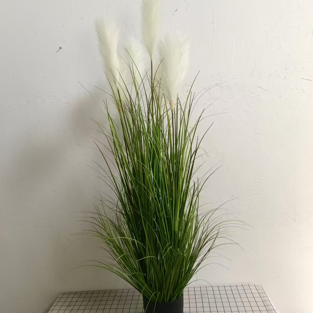 Plantas de caña artificiales verdes falsas plantas de césped decoración doméstica césped accesorios de fotografía decoración de suelo bonsai flores interior image 21