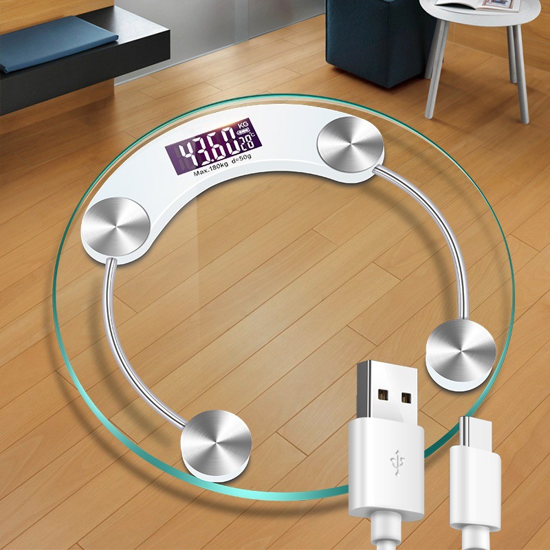 báscula electrónica redonda pesada precisa doméstica pesada para adultos pesada duradera pesada de alta precisión pesada recargable para dormitorios image 9