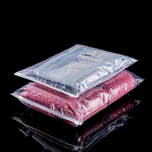 Transparent zipper bag for clothing, socks, sandpaper bag for clothes, towels packaging bag, underwear bag, EVA self-sealing bag