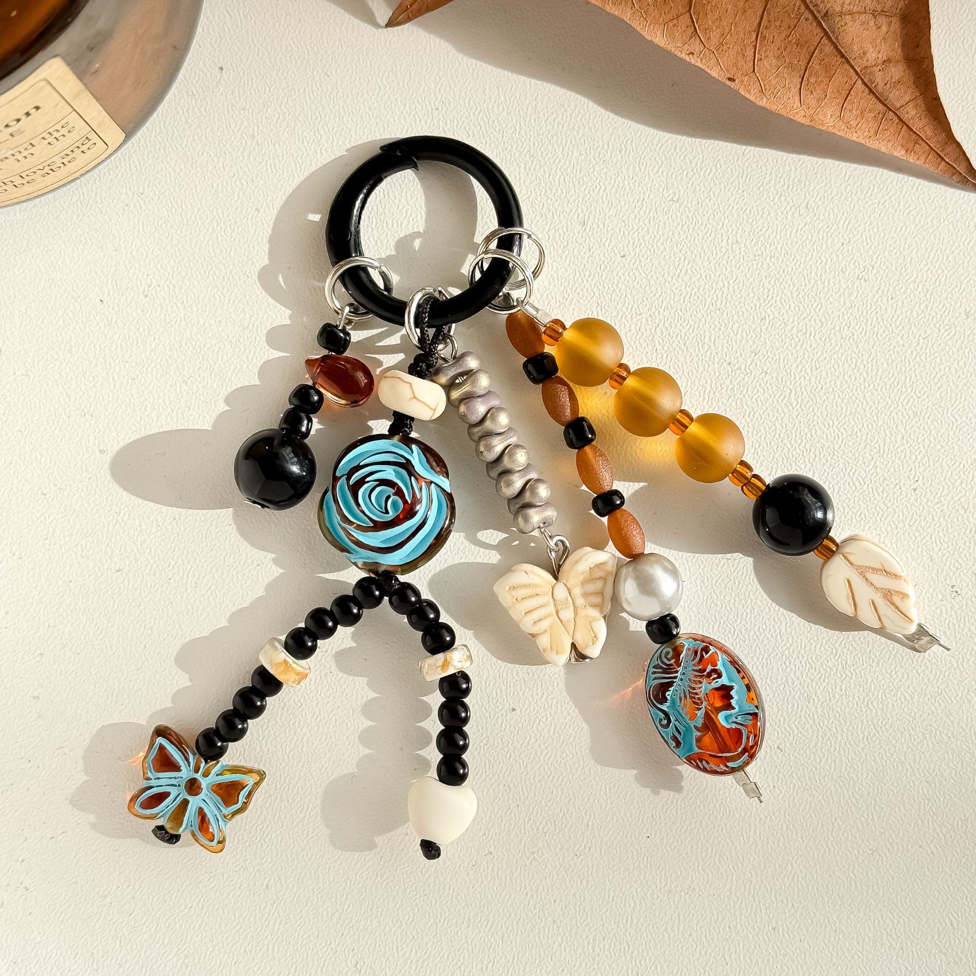 Creative New Baroque Style Beaded Pendant Bag Pendant Decoration Mobile Phone Case Keychain Pendant Accessories