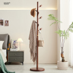 实木落地立式挂衣架衣架家用衣帽架客厅卧室办公室中式室内衣服