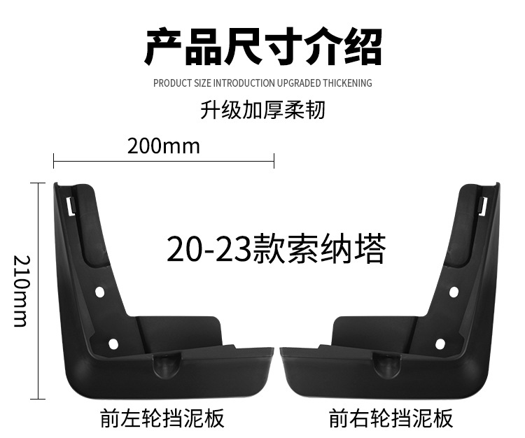 Suitable for Hyundai Sonata 10th generation Sonata 2020-2023 foreign trade cross-border car tire fender leather
