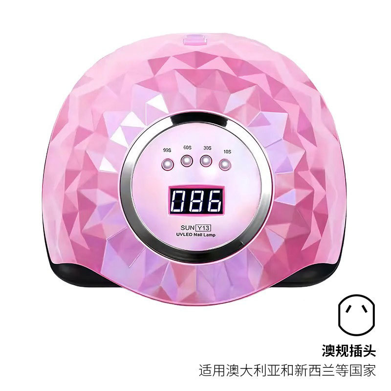 Lámpara de uñas de alta potencia máquina de fototerapia sincronización de cuatro engranajes colorido esmalte de uñas pegamento lámpara de hornear Amazon secador de uñas personalización