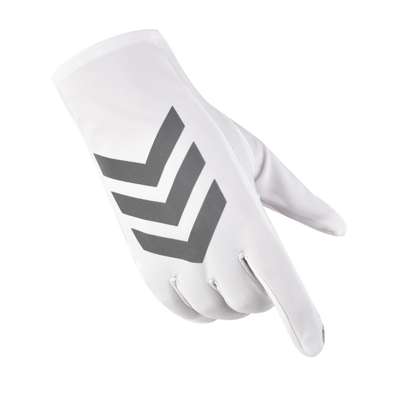 Guantes de servicio delgados de verano reflectores de dedo completo de hielo transpirable guantes de patrulla de etiqueta de tráfico