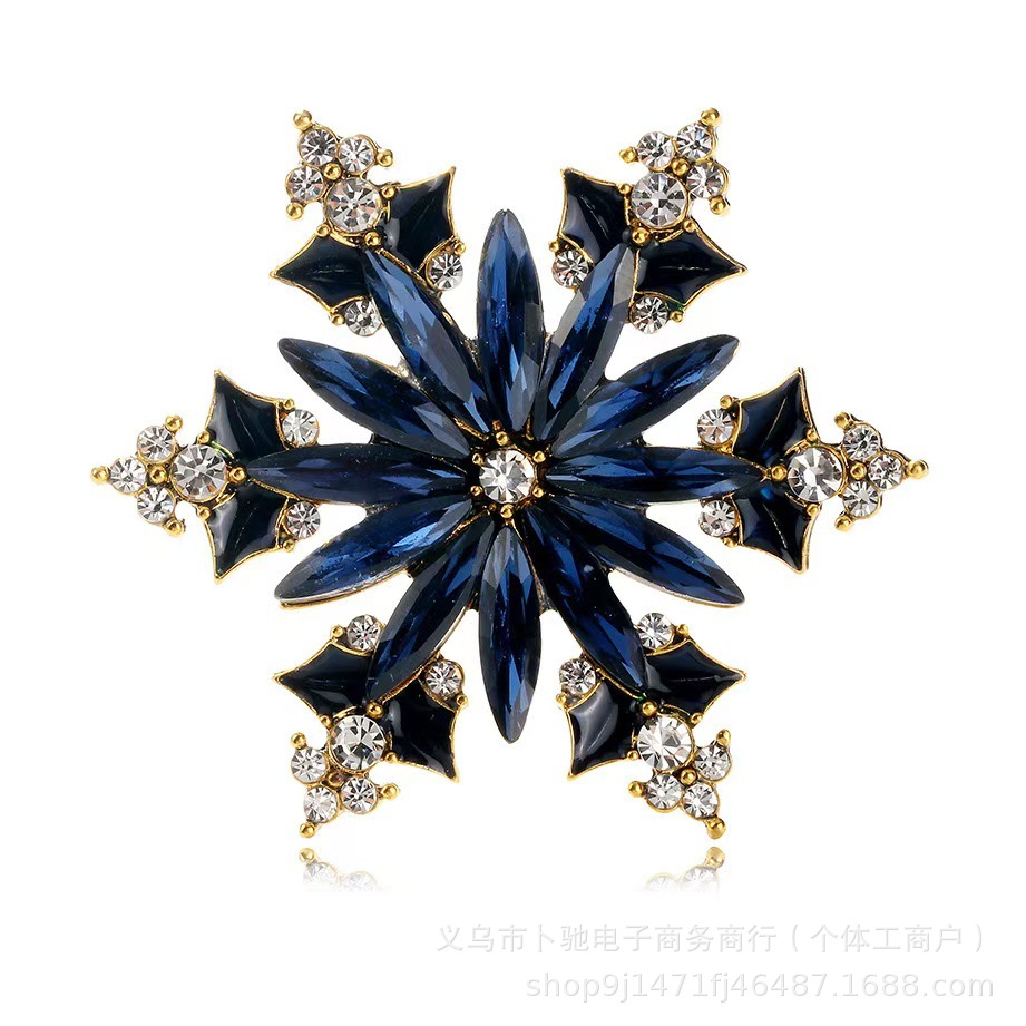 크리스마스 눈송이 브로치 스웨터 스커트 원피스 CORSAGE 새로운 합금 액세서리 재고 도매