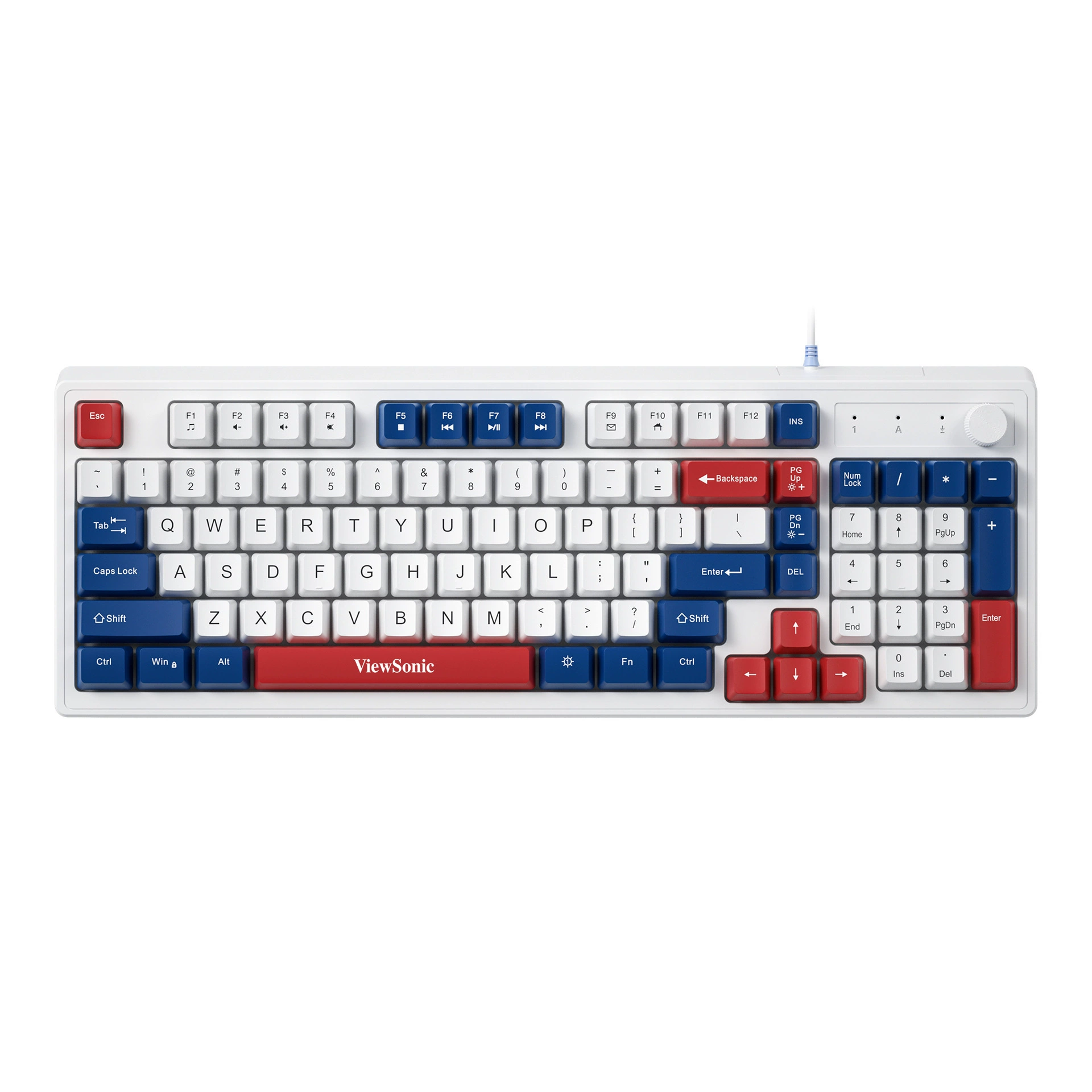  cross-border direct supply ku125 wired keyboard multi-color luminous with knob gaming office computer laptop usb
