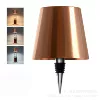 Cylindrical wine bottle lamp-iron art-three-color dimming-spire-electroplated rose gold