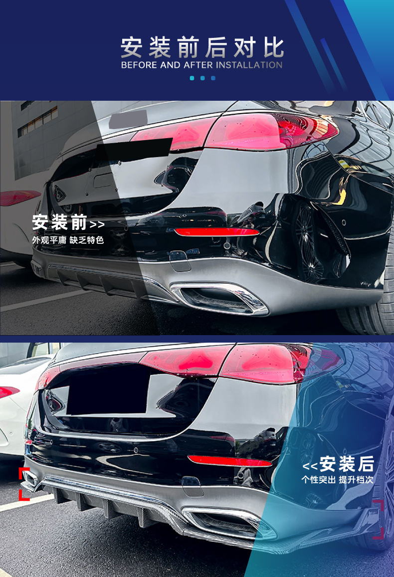 Suitable for Mercedes-Benz E-Class W214 S214 Amg 2024+ Rear Lip Tail Lip Spoiler Wind Sticker Cross-Border Modification Parts