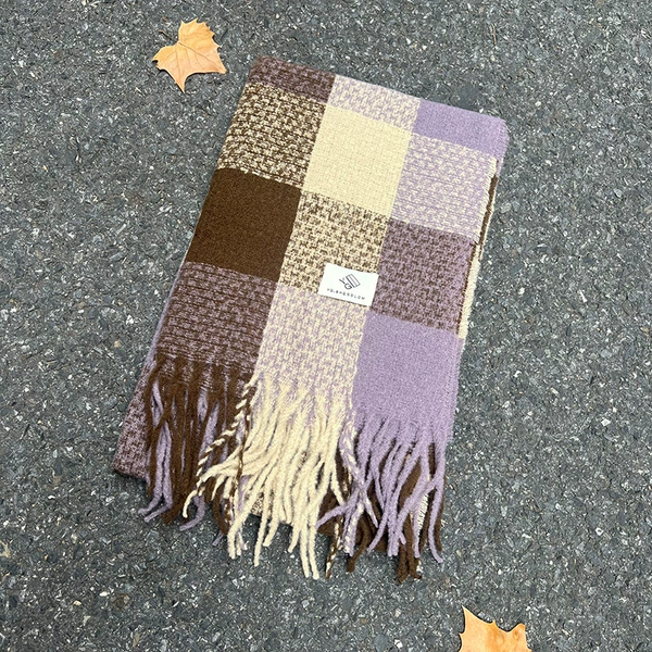Honeycomb large grid purple coffee