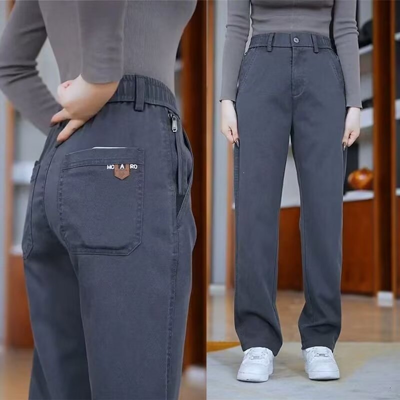 Spring and Autumn Thin Work Pants for Men, Straight-Leg Breathable Casual Pants, Sports Pants, Versatile Loose Business Trousers for Men