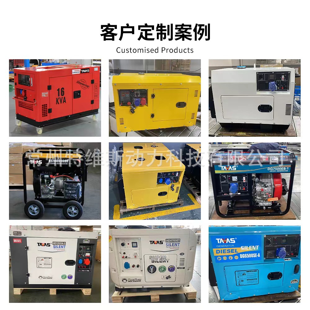 Changzhou Wuling Electric Diesel-Powered 8000W Single/Three-Phase New Outdoor Generator Factory Battery Cross-Border Ce