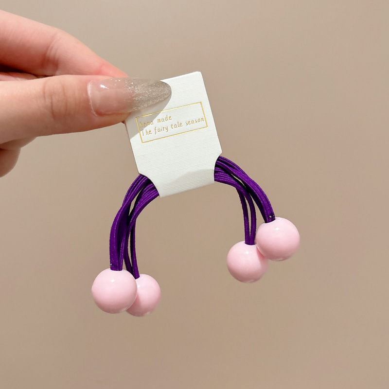 Lazo para el cabello del pulgar de color para niños, niña atada a la cuerda para la cabeza, banda de goma elástica alta, el bebé no daña el cabello, tocado de cuerda para el cabello