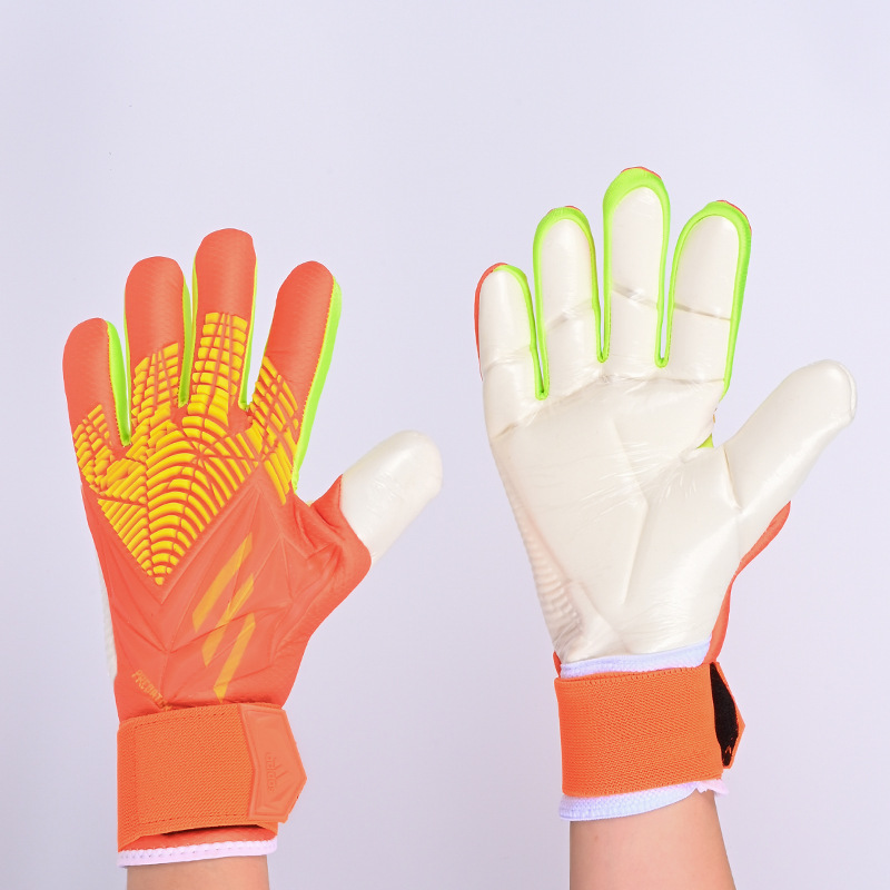 Guantes de portero de fútbol, guantes de látex antideslizantes gruesos para adultos y niños, guantes protectores de entrenamiento de fútbol