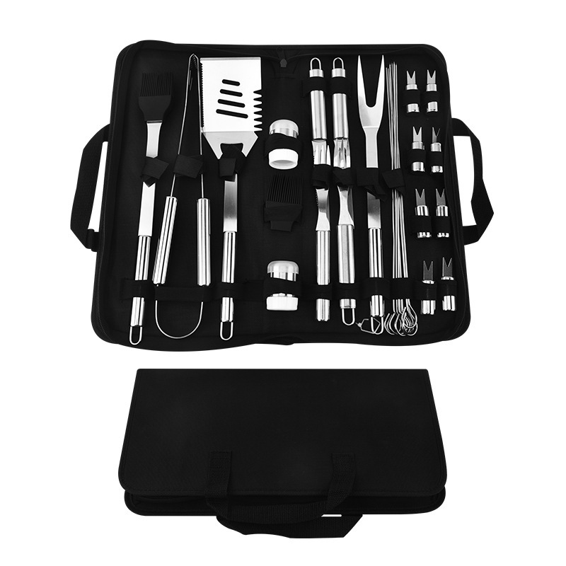 Acero inoxidable conjunto de parrilla Amazon Oxford bolsa de tela parrilla al aire libre hogar BBQ combinación herramienta de parrilla