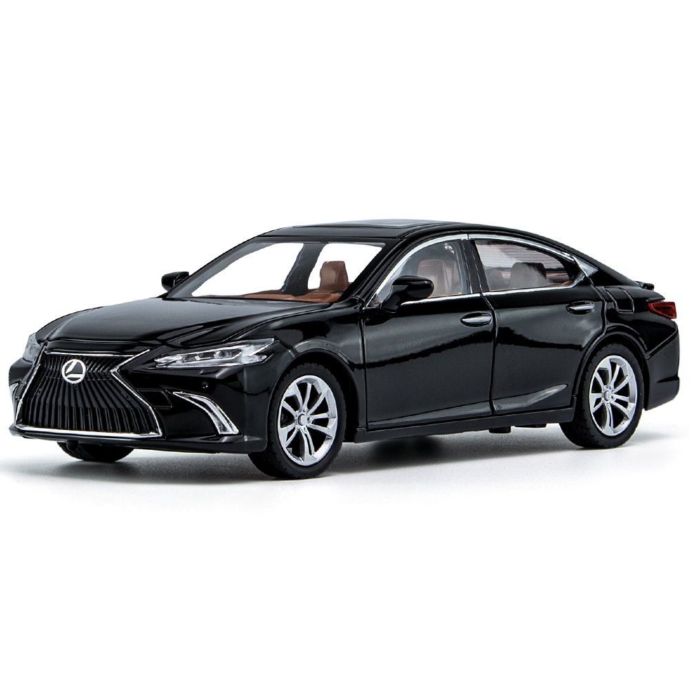 (Caja de espuma) 1:24 simulación aleación Lexus ES300 modelo coche sonido y luz Tire hacia atrás adornos colección