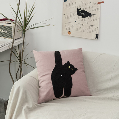 ネットレッドins風猫抱き枕立体重工刺繍枕北欧ソファー装飾クッション民宿ベッドサイド|undefined