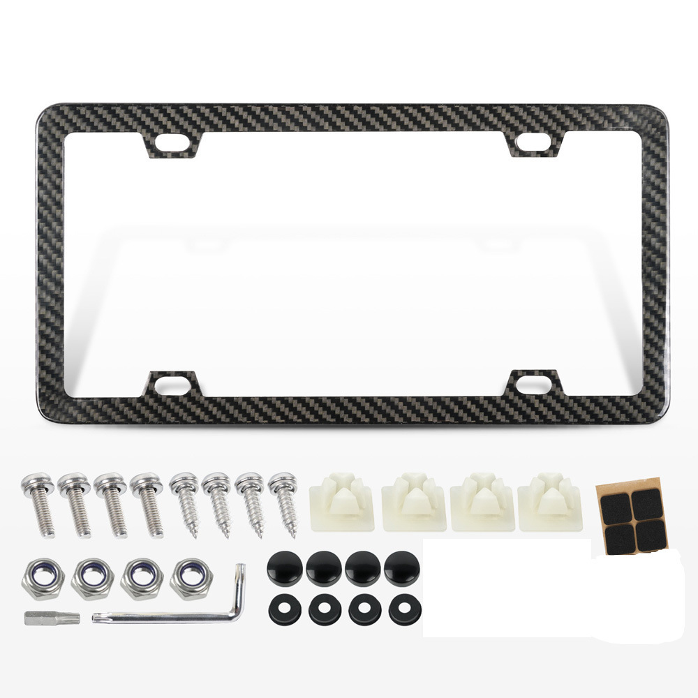 Qìchē – Carbon Fiber License License plate holder/license plate holder - btd040-carbon-fiber-license-plate-frame