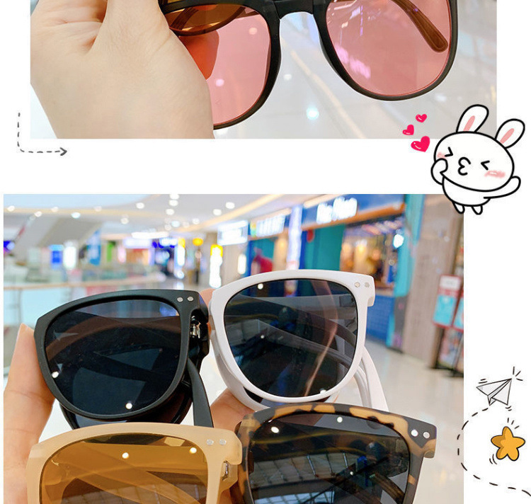 Ig Style Solid Color Pc Oval Frame Full Frame Kids Sunglasses display picture 2