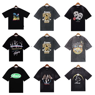 ��ʽ�ֳ߽���AMIRI����ϴˮ�͹ŷ��flogoӡ����T���ϼ���Hͬ��