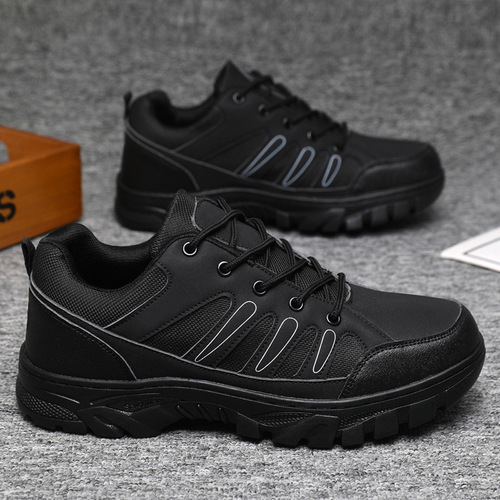 Outdoor hiking shoes for men, large size, all-season, thick soles, wear-resistant, labor protection, fashionable trend, casual breathable shoes