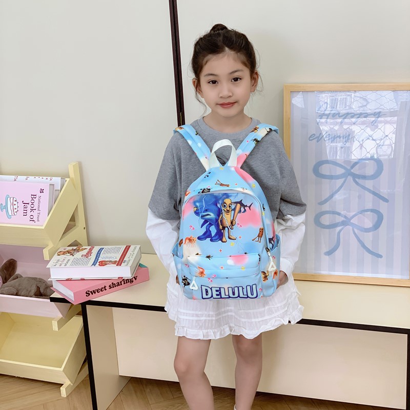Nuevo comercio exterior mochila infantil caricatura animada encantadora impresión mochila de escolares jardín de infantes mochila de niños y niñas