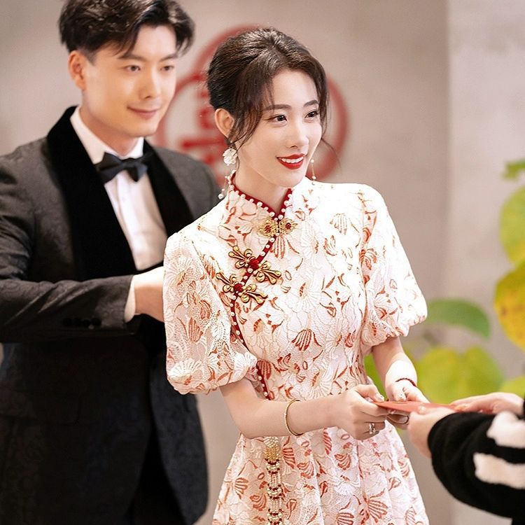 2026 New Style Cheongsam for Toasting, Chinese-Style Homecoming Dress, Petite Bride Wedding Dress, Engagement Dress for Women, Wholesale