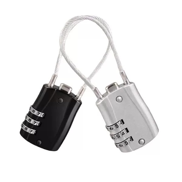 Wire Lock Password Lock Padlock Outdoor Helmet Lock Suitcase Rope Lock Household Waterproof and Rust-proof Small Cabinet Lock