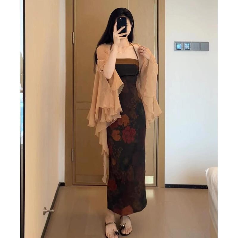 National Style Ruffled Chiffon Sunscreen Clothing Women's Summer New Arrival Skirt Wearing Small Shawl Cardigan Jacket Lightweight Blouse National Style Ruffled Chiffon Sunscreen Clothing Women's Summer New Arrival Skirt Wearing Small Shawl Cardigan Jacket Lightweight Blouse