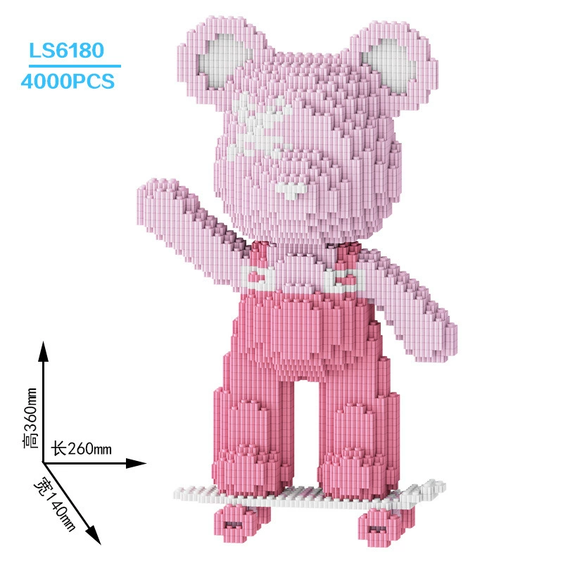 Constructor set Lego DIY small-brick fox toy, multi-size models 17–100 cm, birthday gift