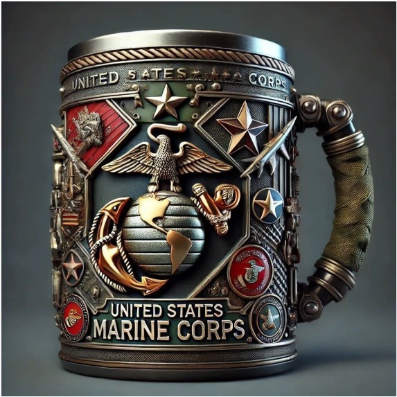 跨境新款 Military 3D Mug军事 3D 不锈钢马克树脂咖啡杯军事主题|undefined