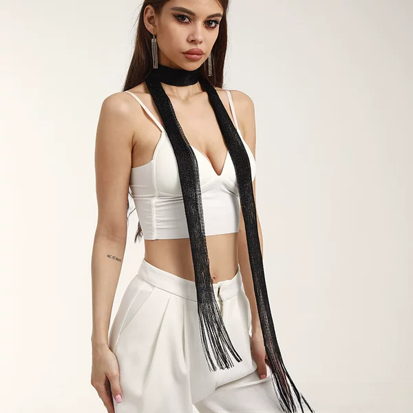 A Fashionable and Versatile Accessory Scarf That Can Be Matched with Multi-Purpose 2023 Cross-Border Hot Style Ribbon Scarf in All Seasons