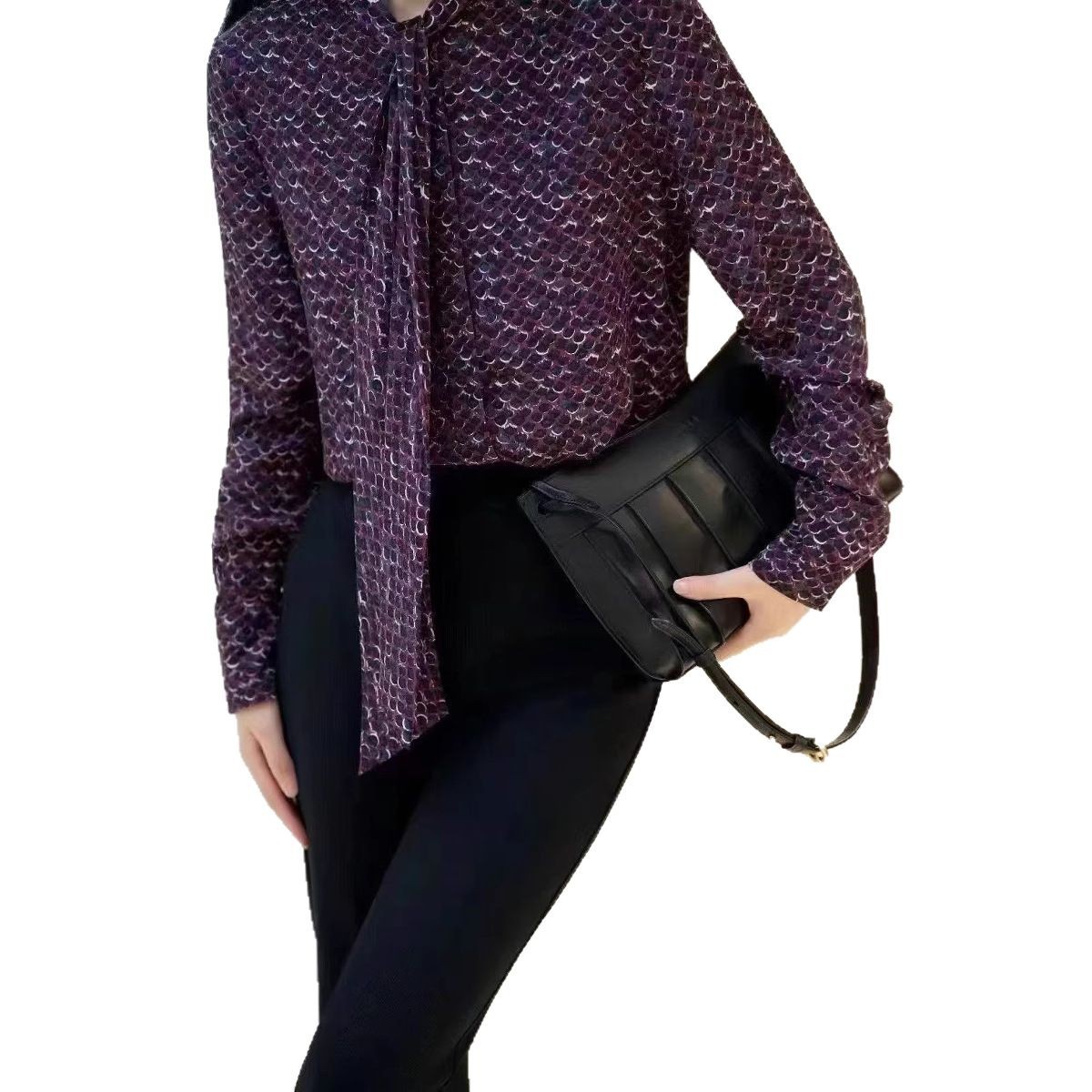 Elegant silk fashionable spring shirt