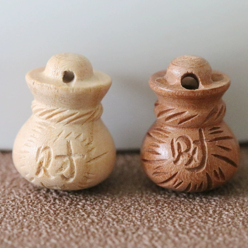 Персиковое дерево новый денежный мешок персиковый резьба по дереву ремесла красная веревка браслет аксессуары оркестровка кулон сумка удачи