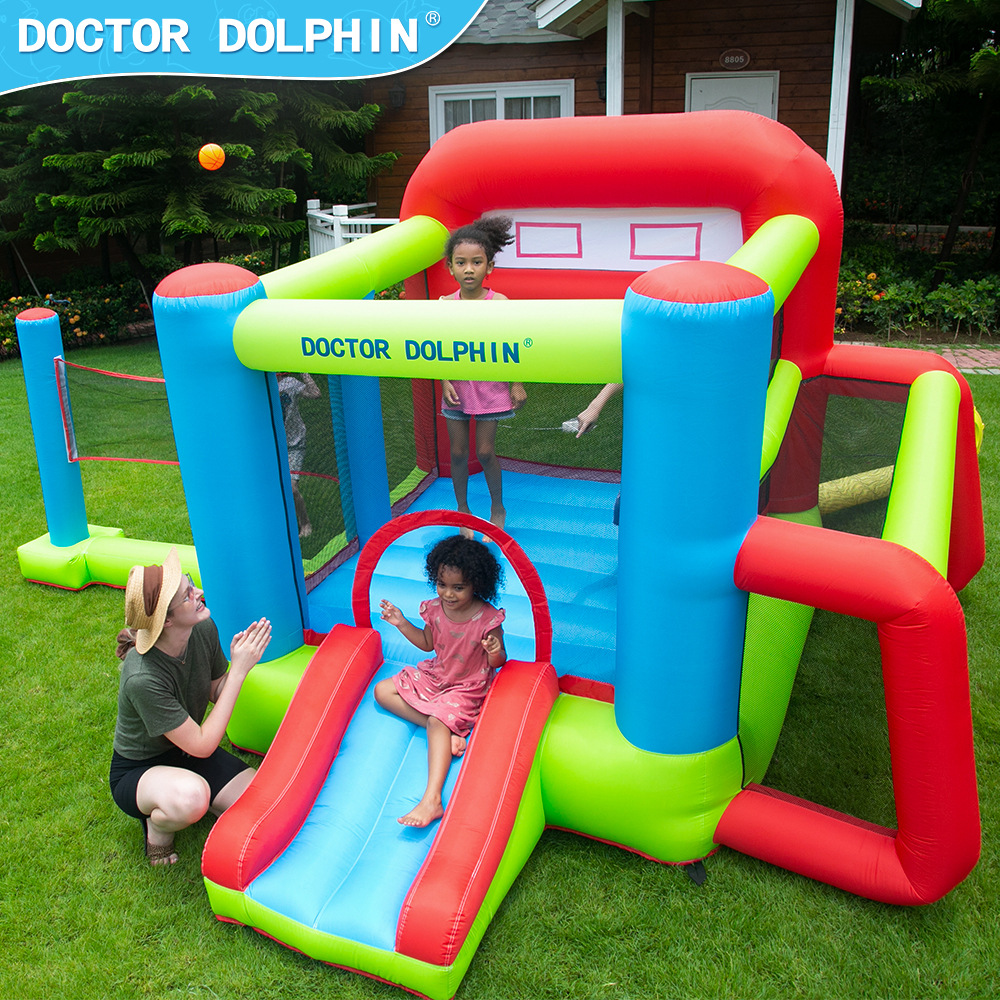 Doctor Dolphin | Castillo inflable para niños en casa castillo inflable combinación de tobogán de trampolín inflable castillo inflable para niños
