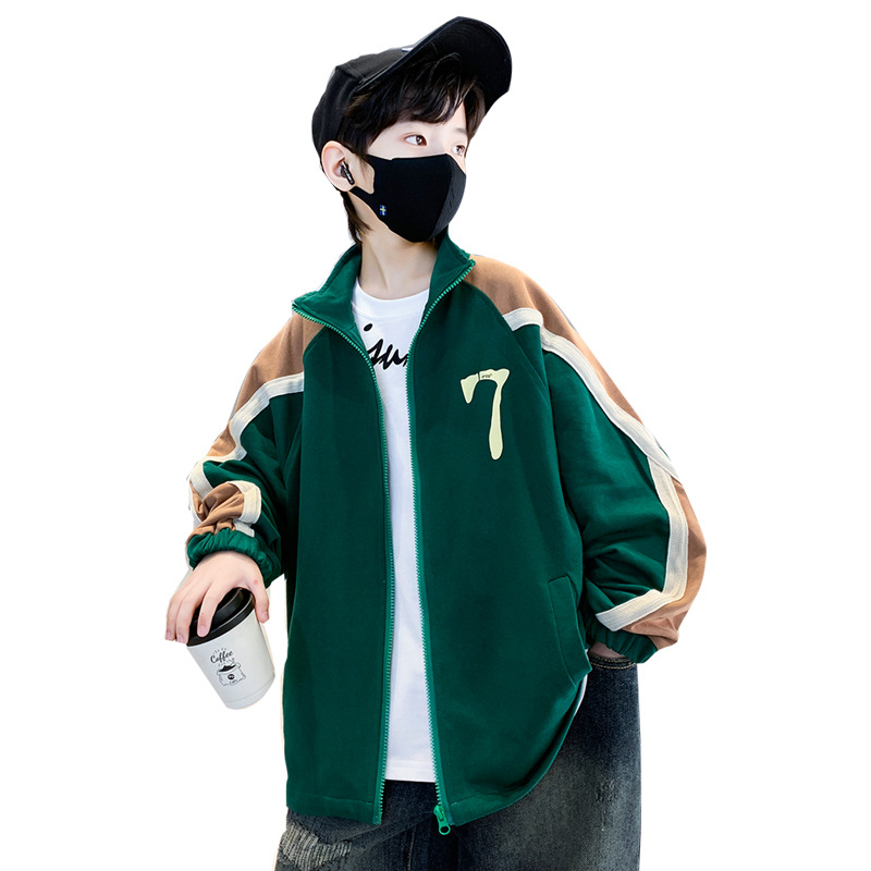 2023 New Boys' Printed Long sleeved Windbreaker South Korean Children's Foreign Style Jacket_voghion.com