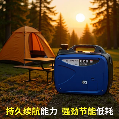 Household 220V Small Gasoline Generator, Three Kilowatts, Silent, High-Power, Outdoor Camping, Stall Setup, Electric Start