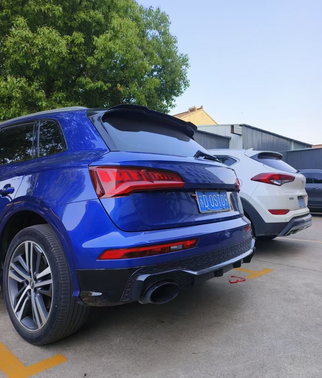 Suitable for 18-24 Audi Q5 tail Q5L modified Max tail paint non-perforated fixed wing decoration