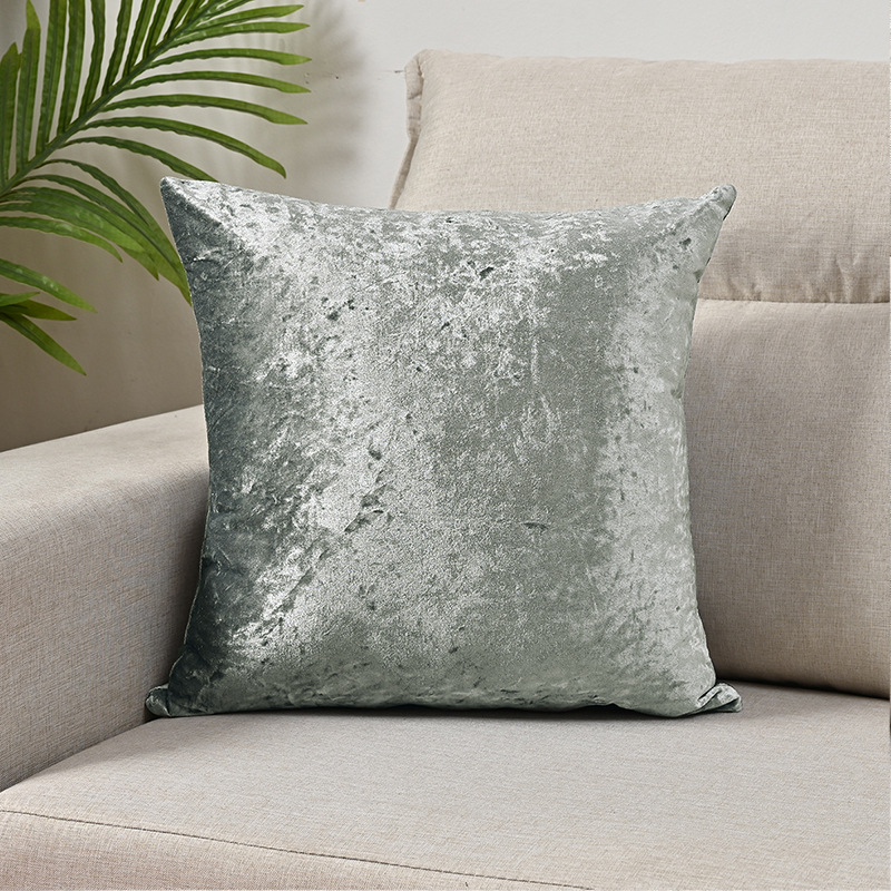 Funda de almohada de terciopelo de diamantes de oro elástico de color sólido transfronterizo, funda de cojín cuadrada, funda de cojín para sofá de sala de estar, funda de almohada sin núcleo de almohada