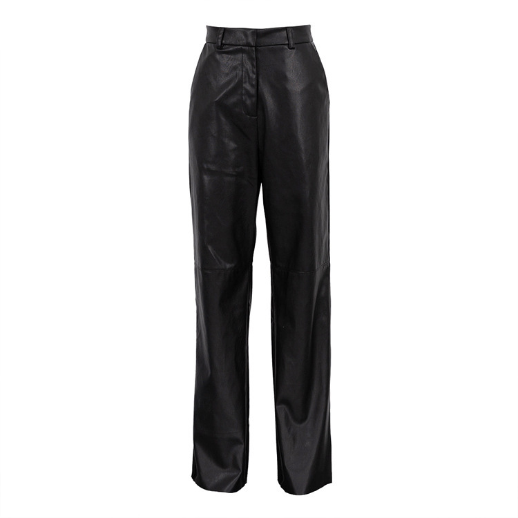 Women's Holiday Street Retro Solid Color Full Length Casual Pants Straight Pants display picture 5