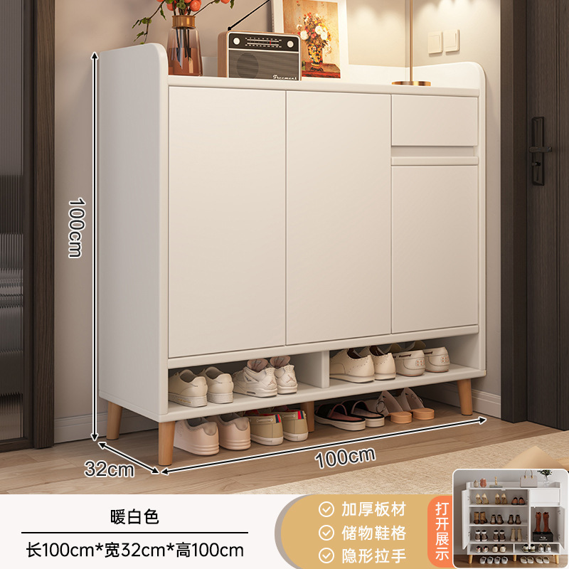 鞋柜家用门口入户门玄关收纳柜一体靠墙2025新款室内实木走廊鞋架|undefined